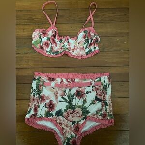 Vintage inspired floral bikini